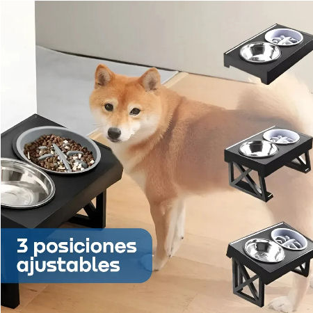BEBEDERO Y COMEDERO PARA MASCOTAS ELEVADO WAGGS PETF1081 SKU892